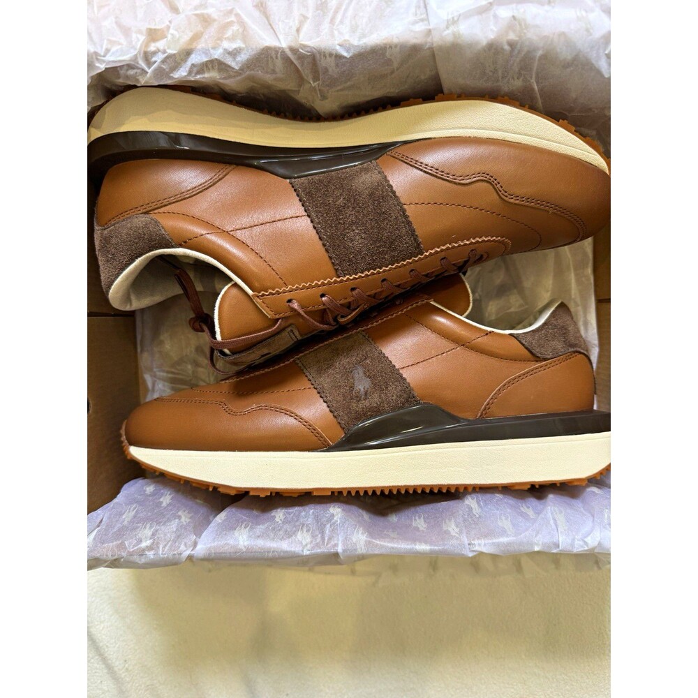 Polo Ralph Lauren Train 89 Sneaker Brown Leather Suede